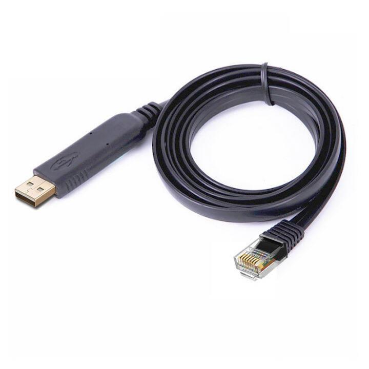 Black USB to RJ45 debugging cable