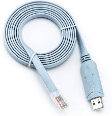 Blue USB to RJ45 debugging cable